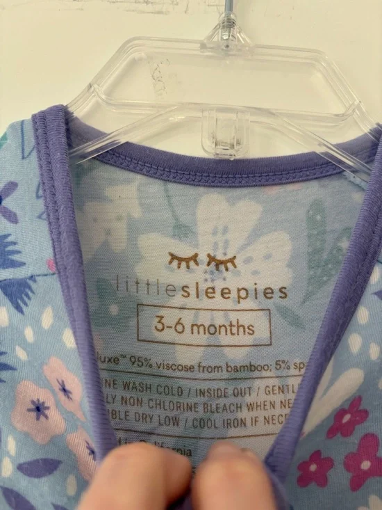 Little Sleepies Magical Meadow Bamboo Convertible Zippy Pajama  3-6 months - Picture 3 of 3